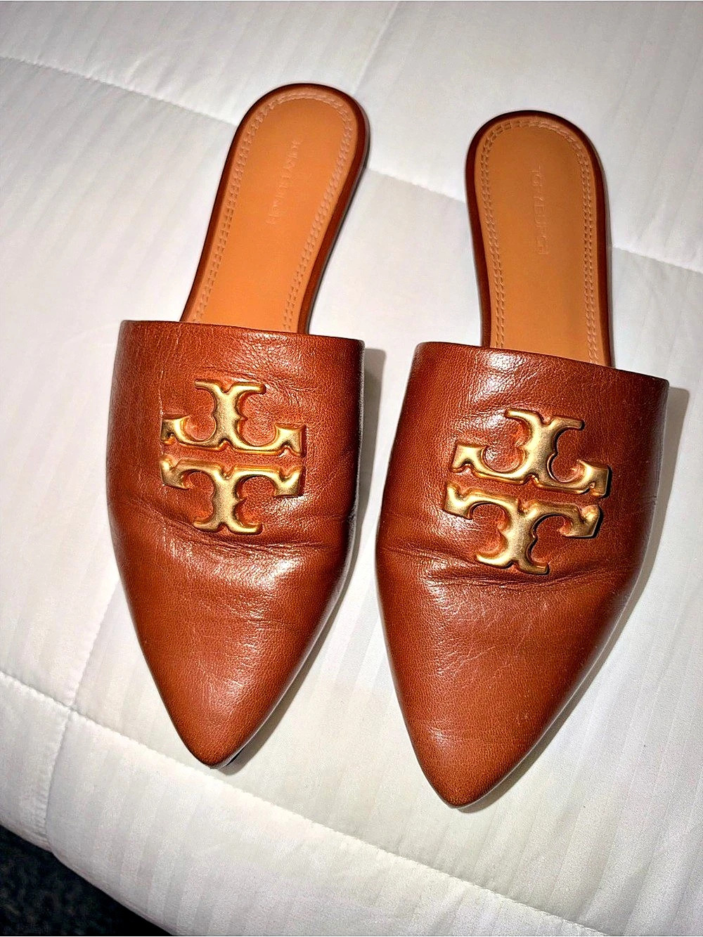 Tory Burch Ines Pointed Toe Mule Mules in Brown